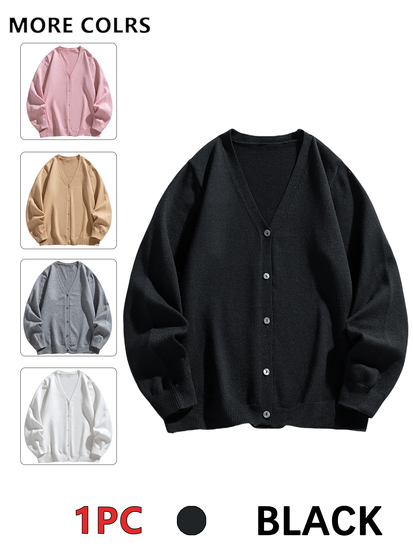 Cycling Commute Jacket - Men's Regular Plain Casual Button Cardigan