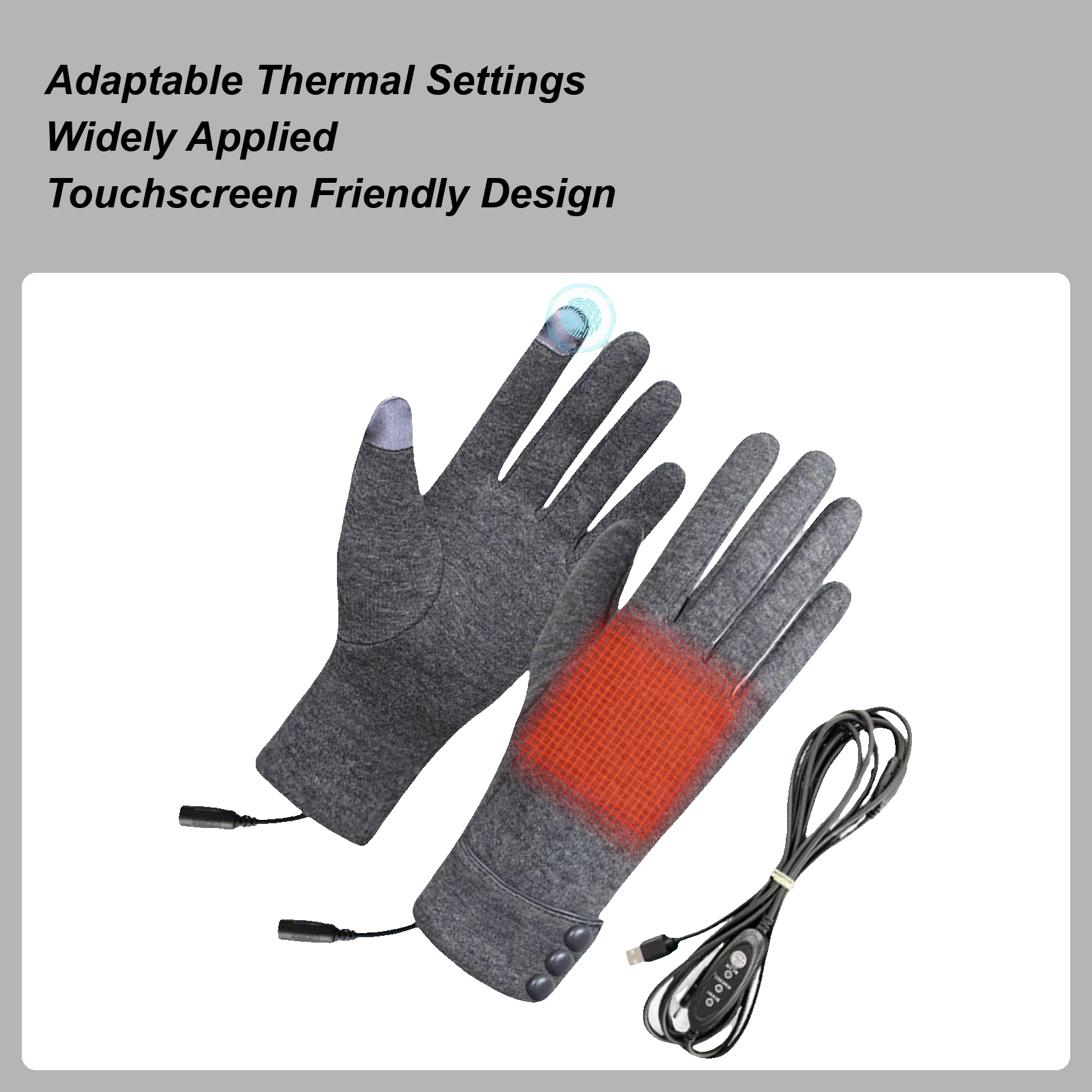 Winter Cycling Commute - Heating Gloves 3-level USB Windproof Electric