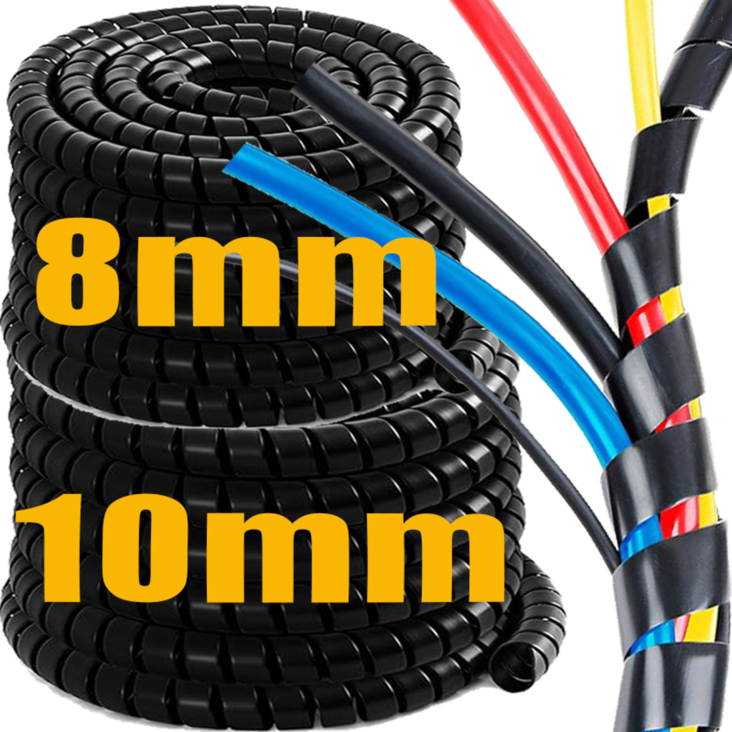 Cable Lock Flexible - 1-10M Spiral Cable Wire Wrap Flexible