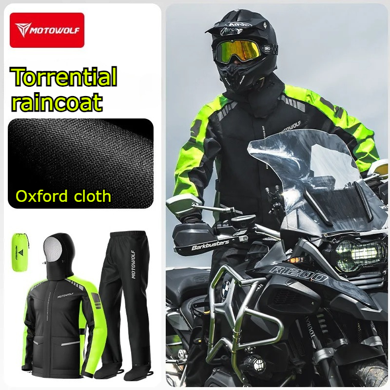 Cycling Commute Jacket - Motowolf Reflective Motorcycle Rain Jacket Waterproof