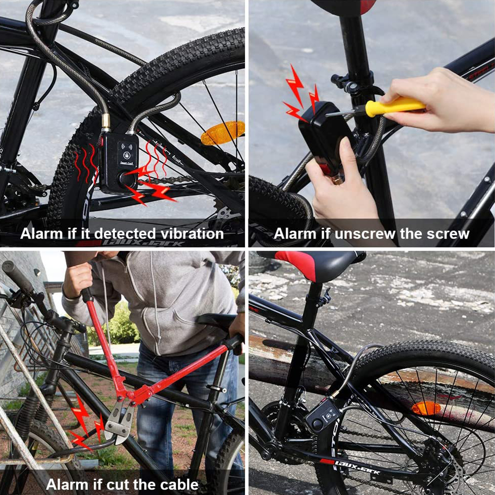 Bluetooth Smart Bike Lock Wate - Chain Lock Combination 评论和价格