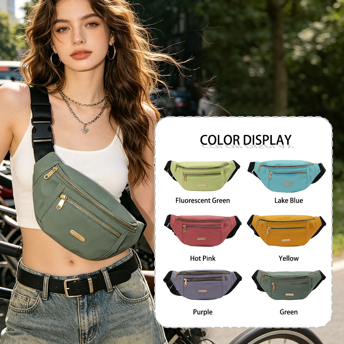 Fashion Casual Solid Color Wom - Cycling Commute Bag 评论和价格