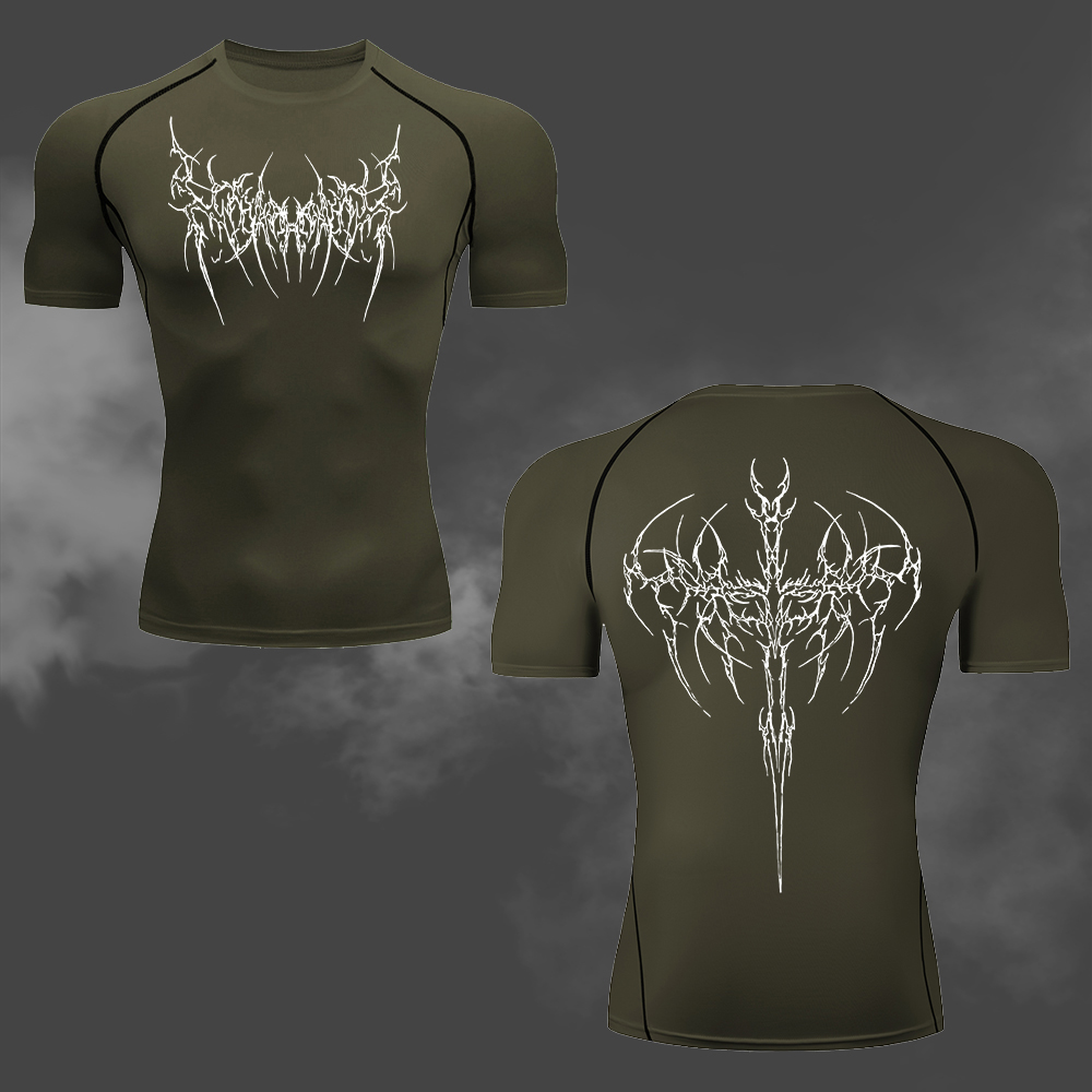 Men's Compression T-Shirt Goth - Cycling Commute Training 评论和价格