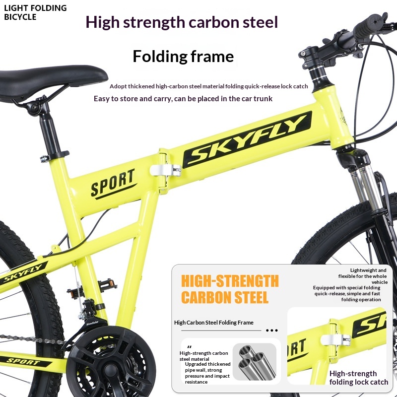 Folding Mountain Bike Portable - Cycling Commute Speed 评论和价格