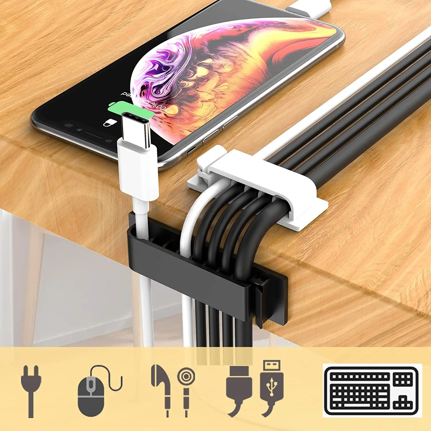 Flexible Silicone Cable Organi - Cable Lock Flexible 评论和价格