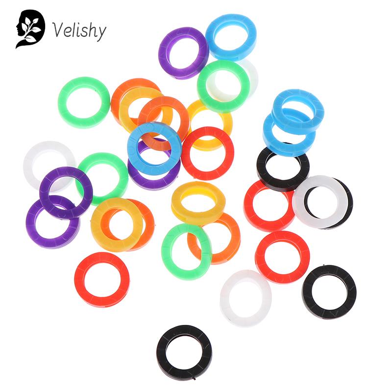 32pcs Mixed Color Hollow Rubbe - Chain Lock Combination 评论和价格