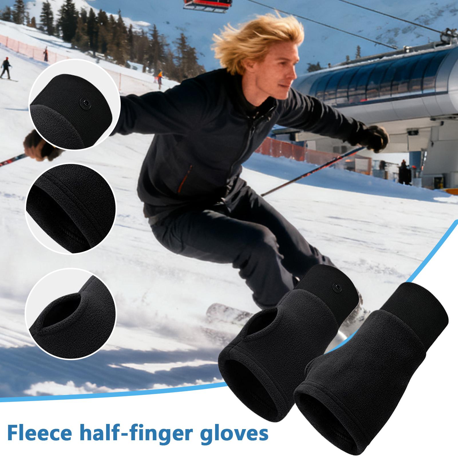 Half Finger Gloves Windproof C - Winter Cycling Commute 评论和价格