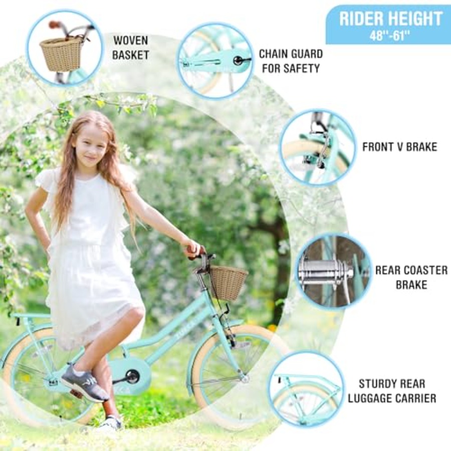 20/24 Inch Girls Cruiser Bike  - Cycling In City 评论和价格