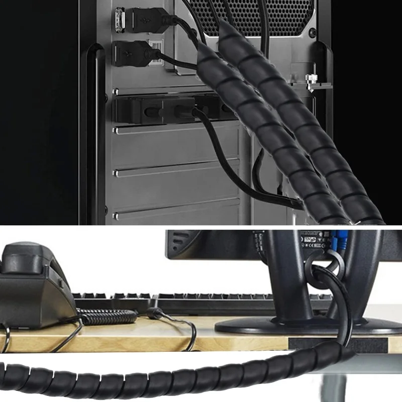 Spiral Cable Wire Wrap Cable W - Cable Lock Flexible 评论和价格