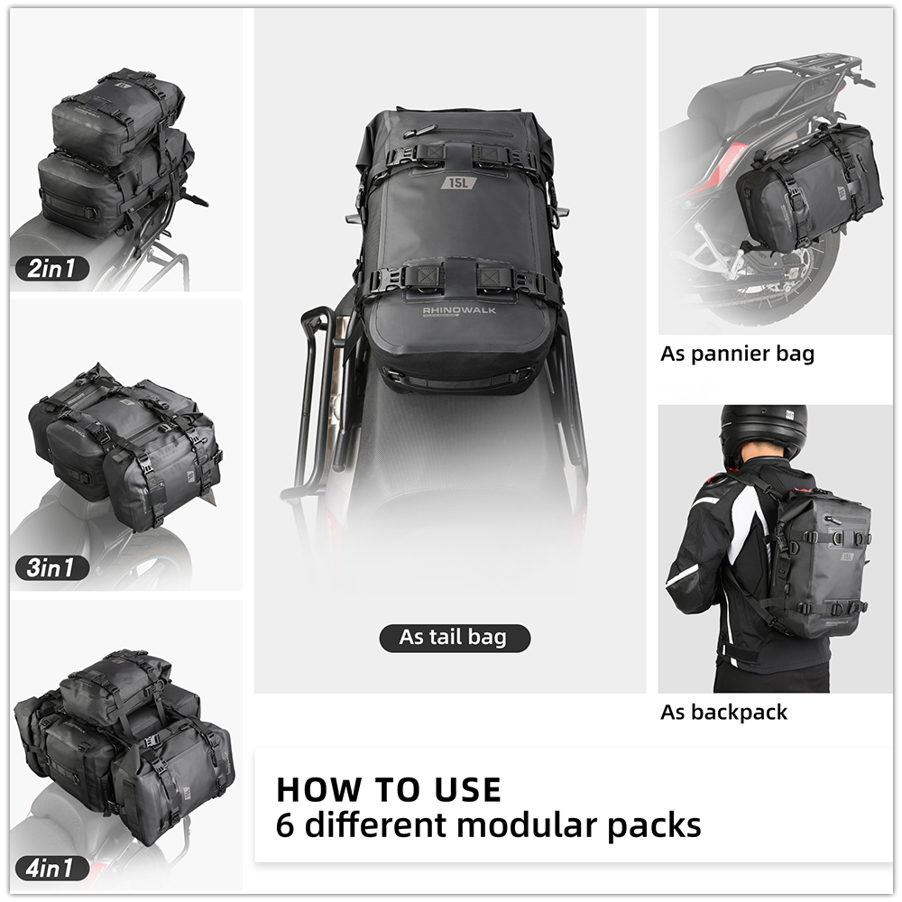 Rhinowalk Motorcycle Tail Bag  - Cycling Commuter Backpack 评论和价格