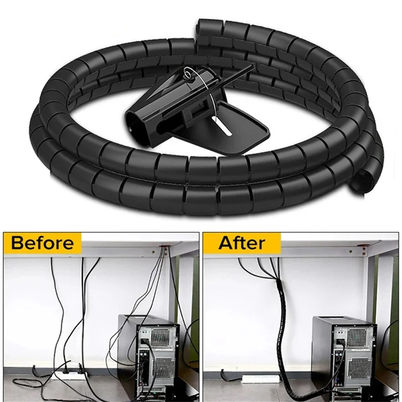1/2pcs 2M Cable Tube Clip Cabl - Cable Lock Flexible 评论和价格