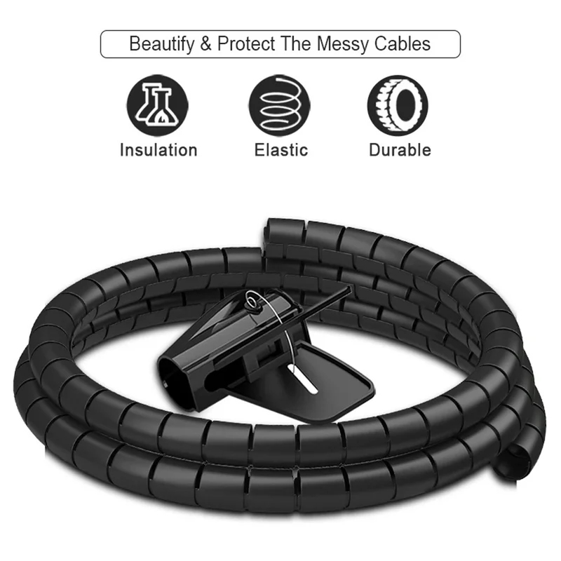 1/2pcs 2M Cable Tube Clip Cabl - Cable Lock Flexible 评论和价格