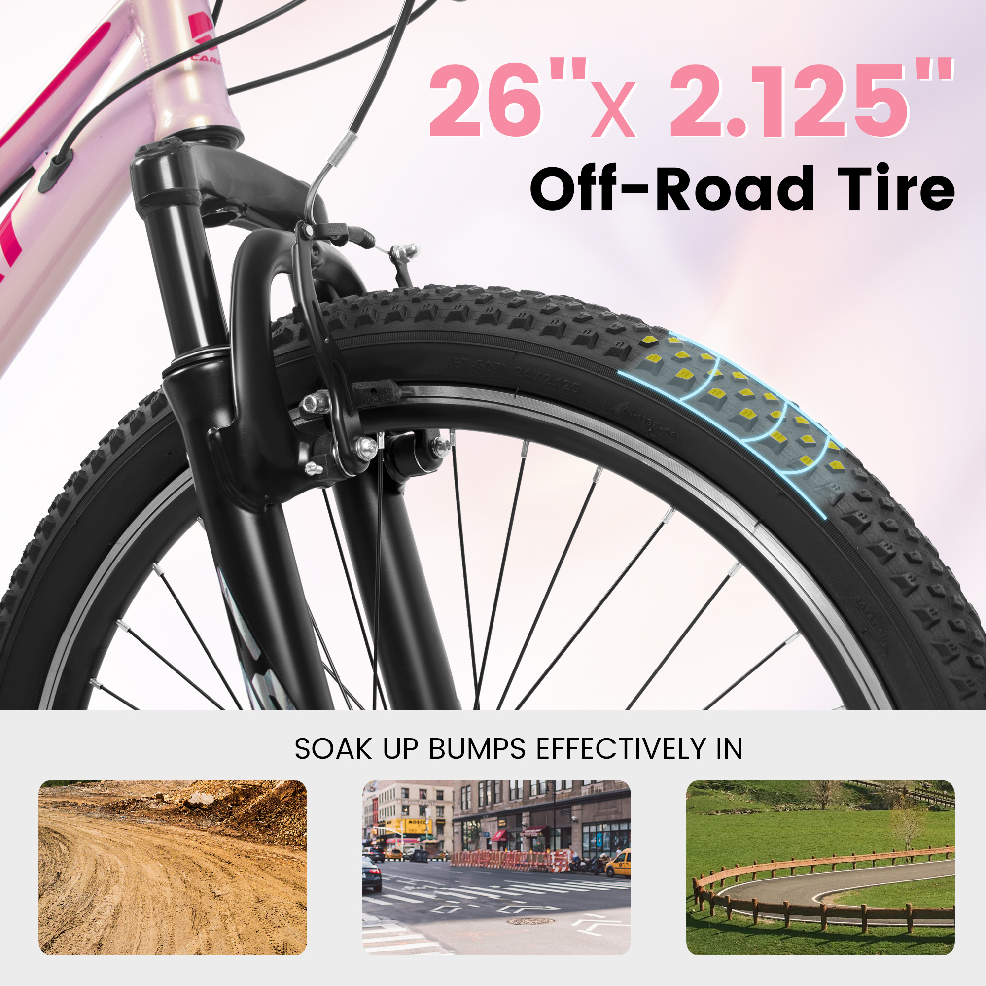 Ecarpat 24/26 Inch Mountain Bi - Cycling Commute Speed 评论和价格