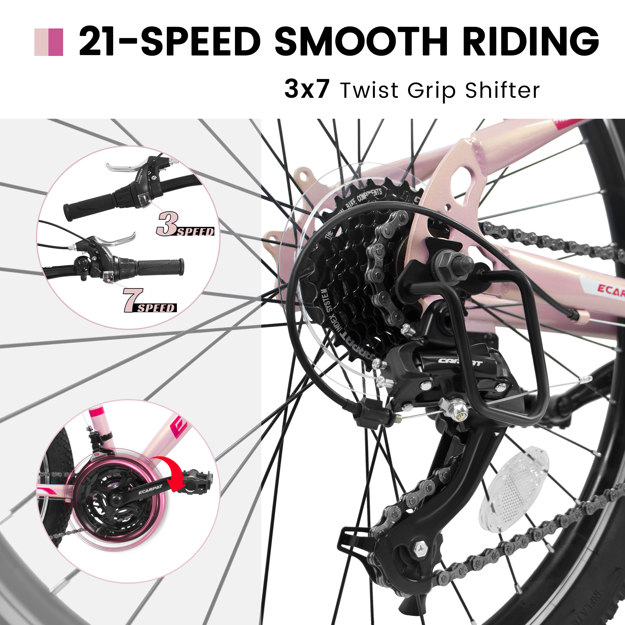 Ecarpat 24/26 Inch Mountain Bi - Cycling Commute Speed 评论和价格