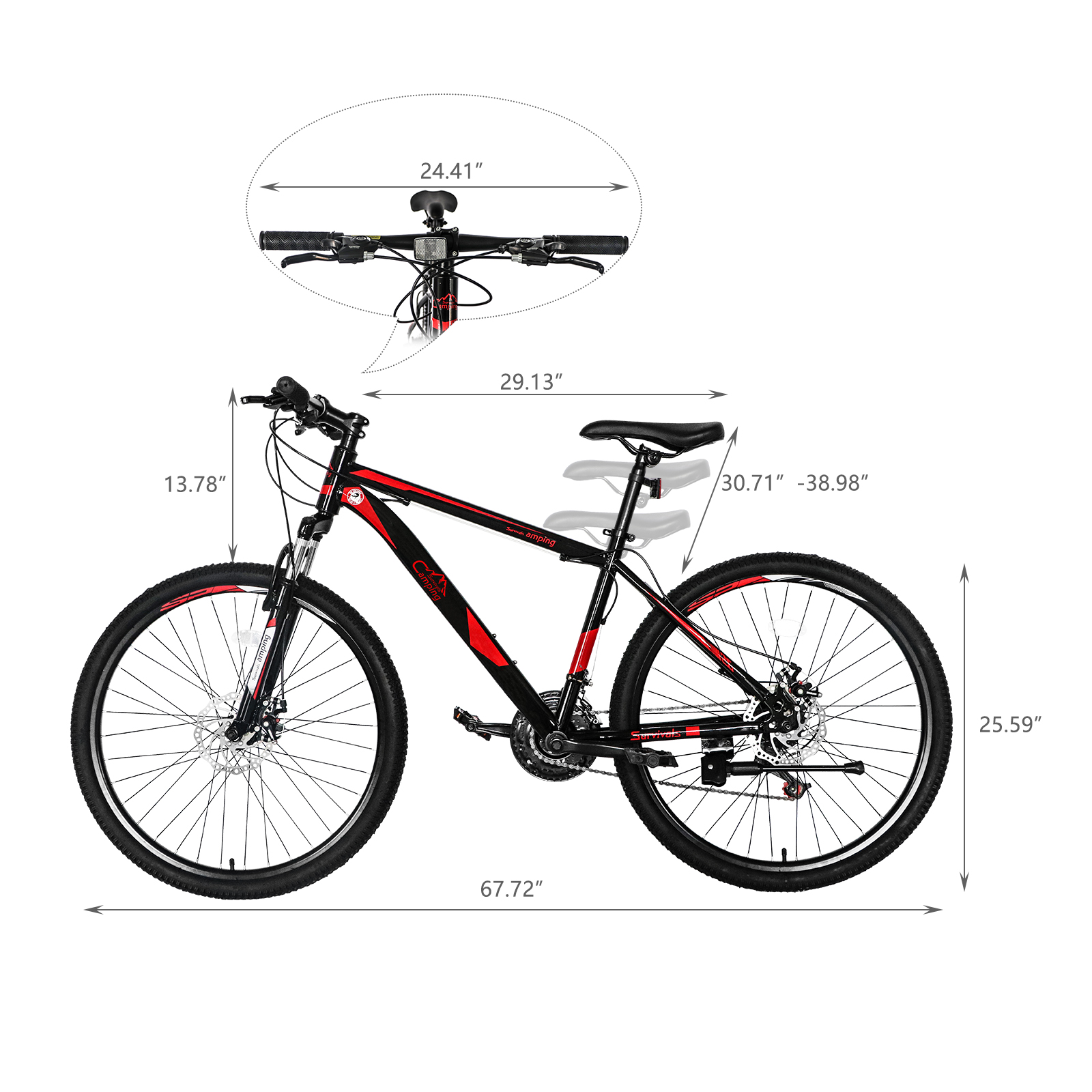 21 Speed Red Black Mountain Bi - Cycling Commute Speed 评论和价格