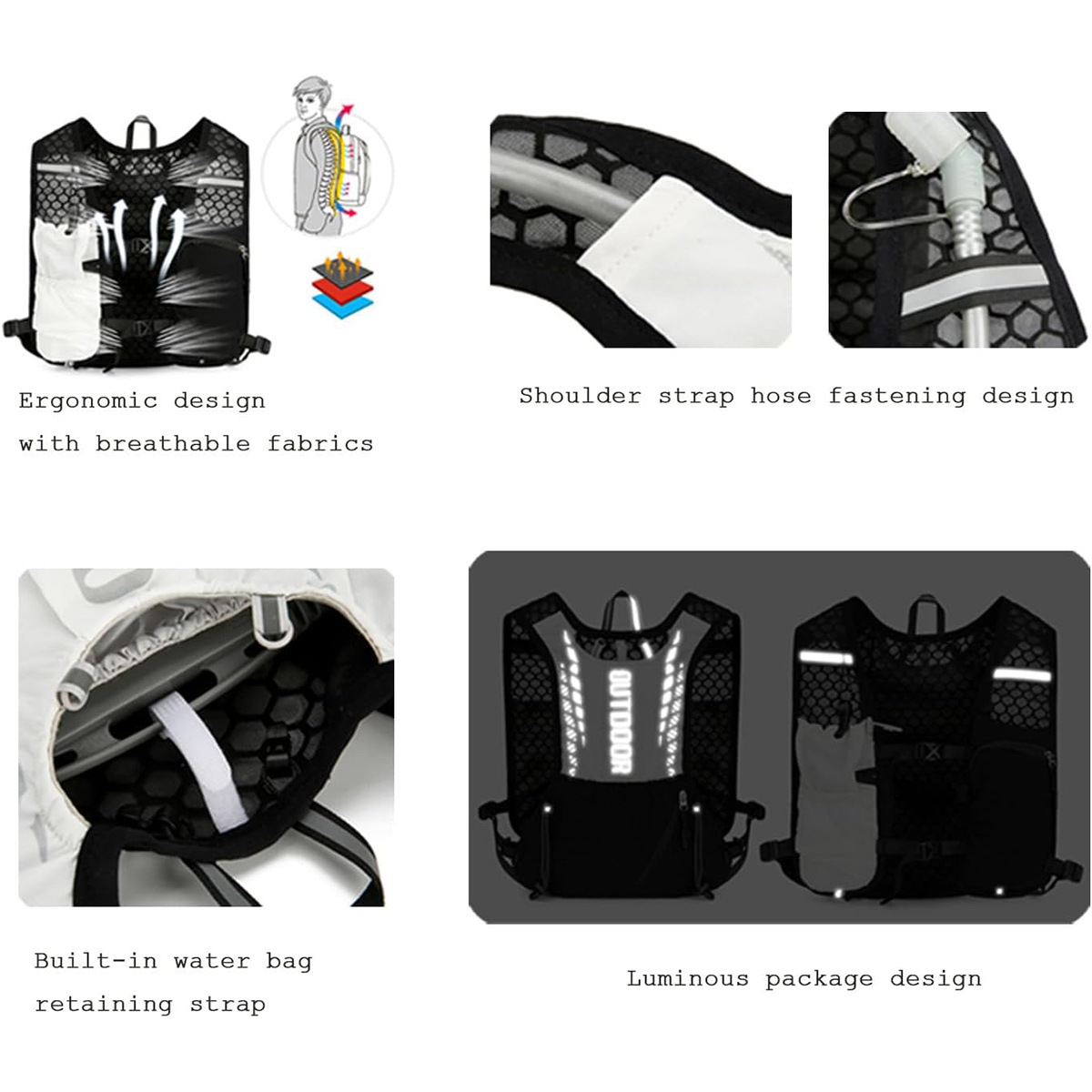 Reflective Running Hydration V - Cycling Commuter Backpack 评论和价格