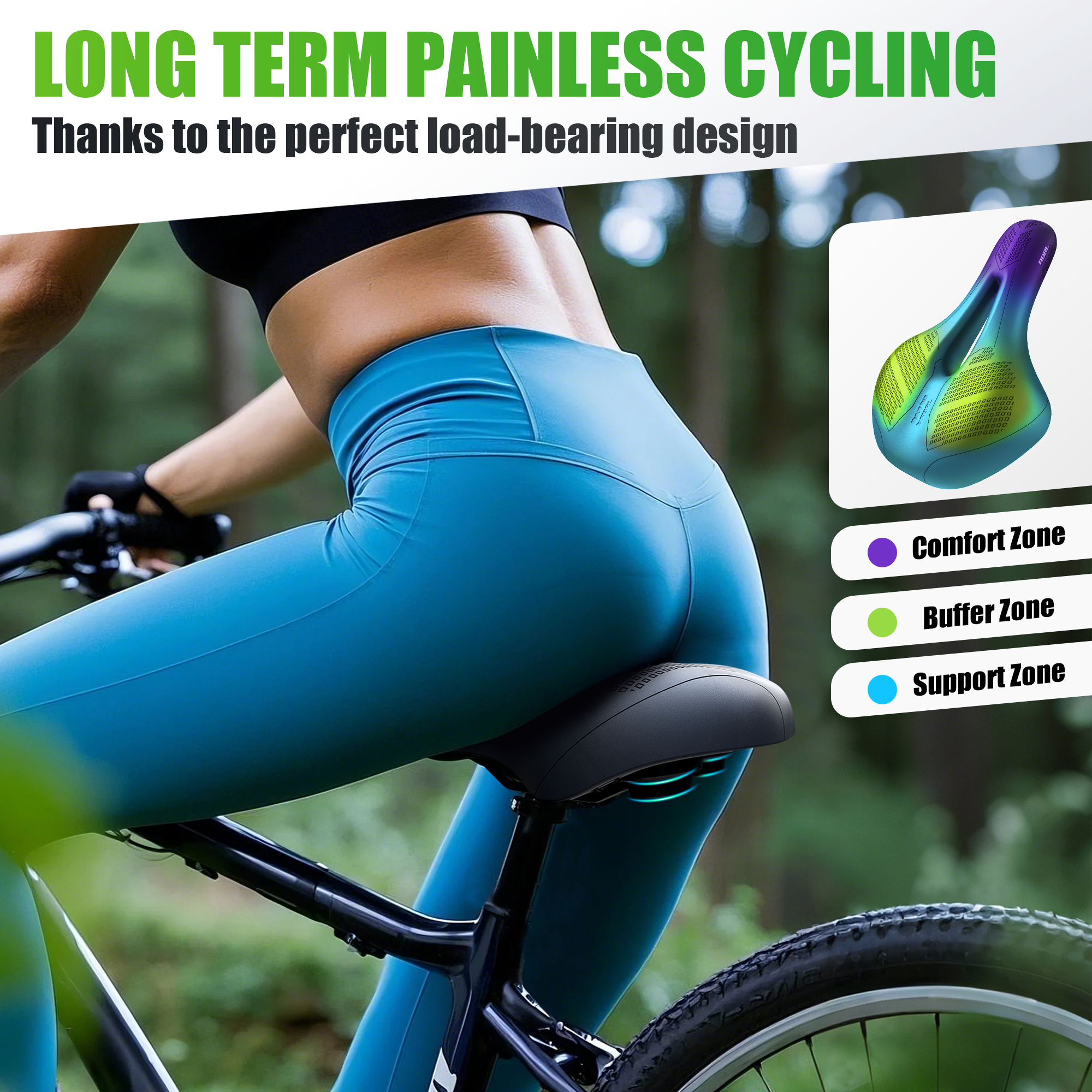 RBRL Bicycle Saddle Waterproof - Cycling In City 评论和价格